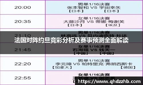 法国对阵约旦竞彩分析及赛事预测全面解读